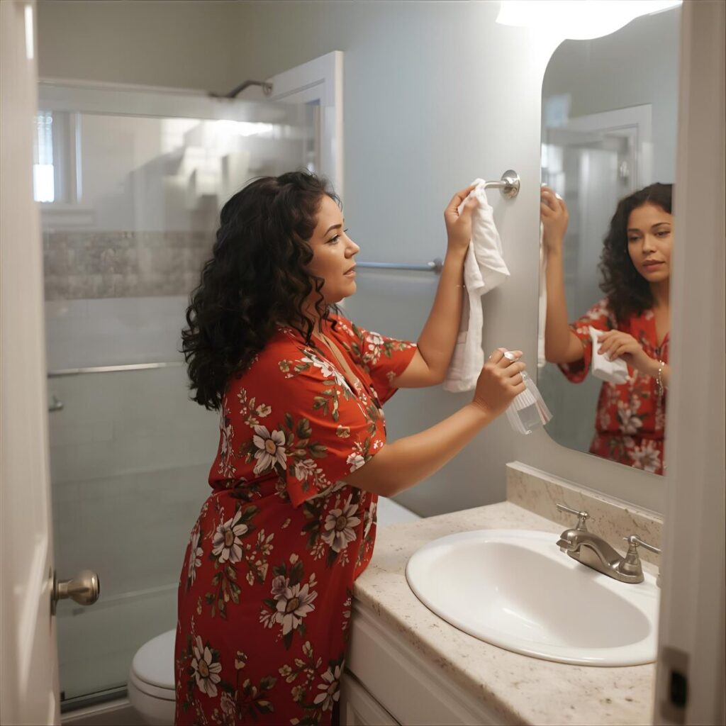 お風呂掃除中の画像