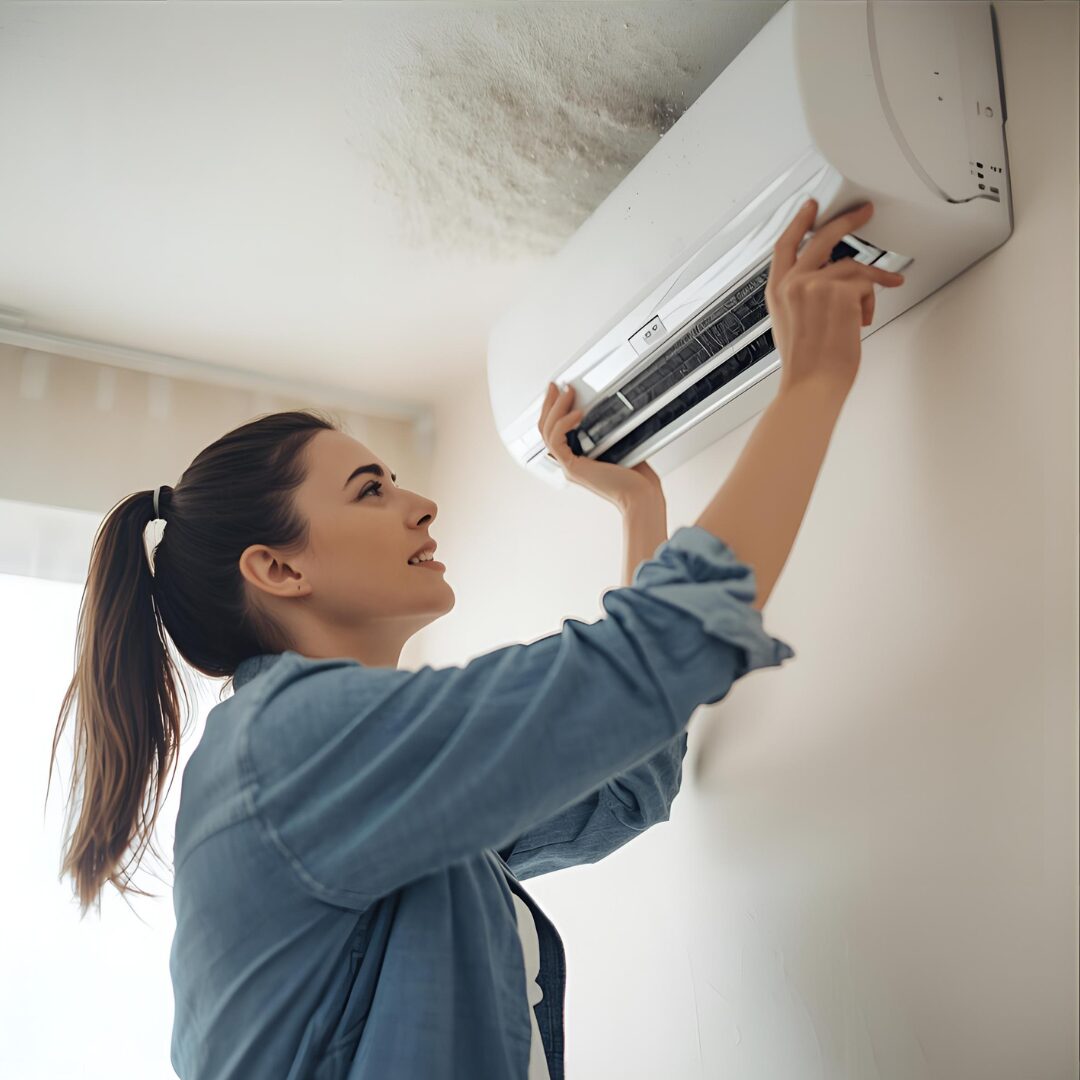 エアコンフィルター清掃の画像