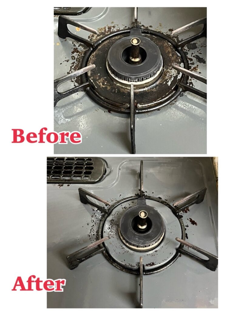 ガスコンロ掃除前後の画像