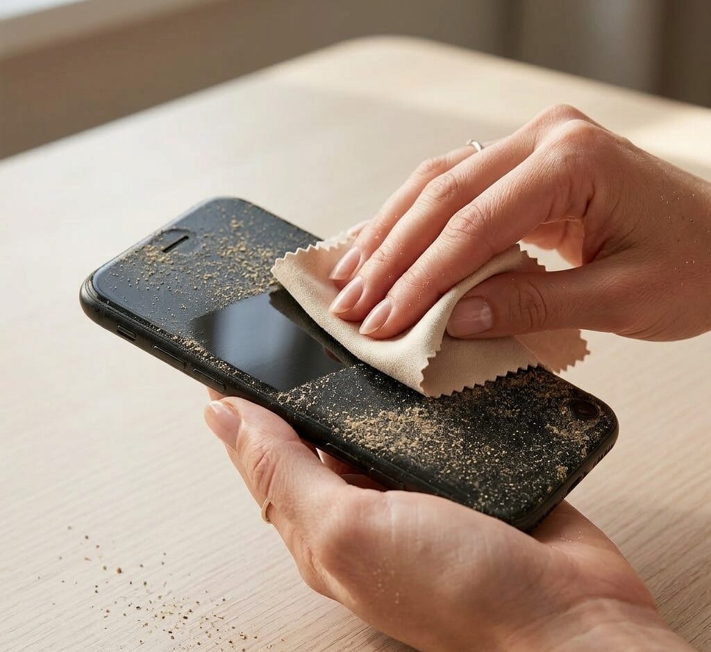 スマホ掃除中の画像