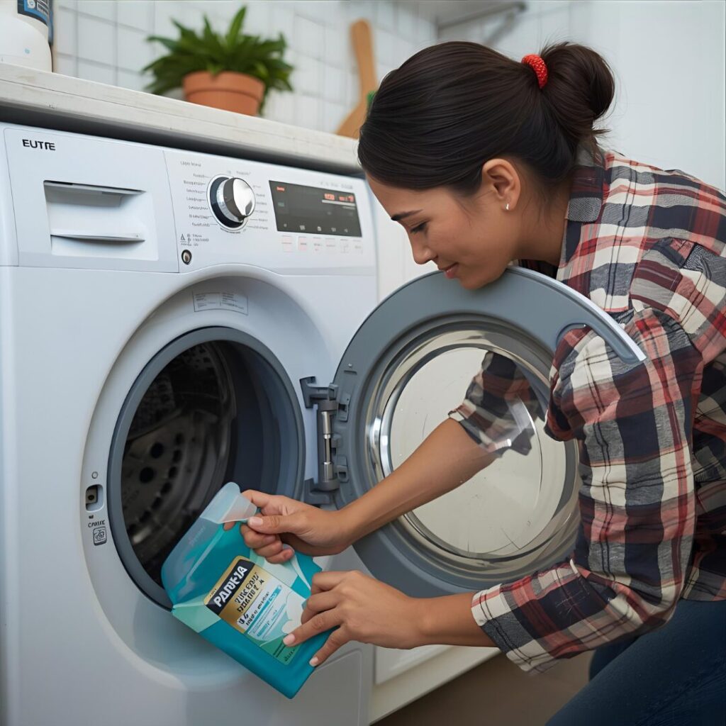 洗濯機掃除中の画像