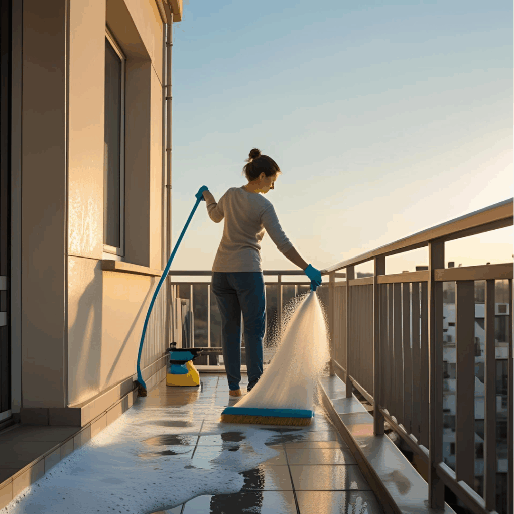 花粉掃除をしている画像