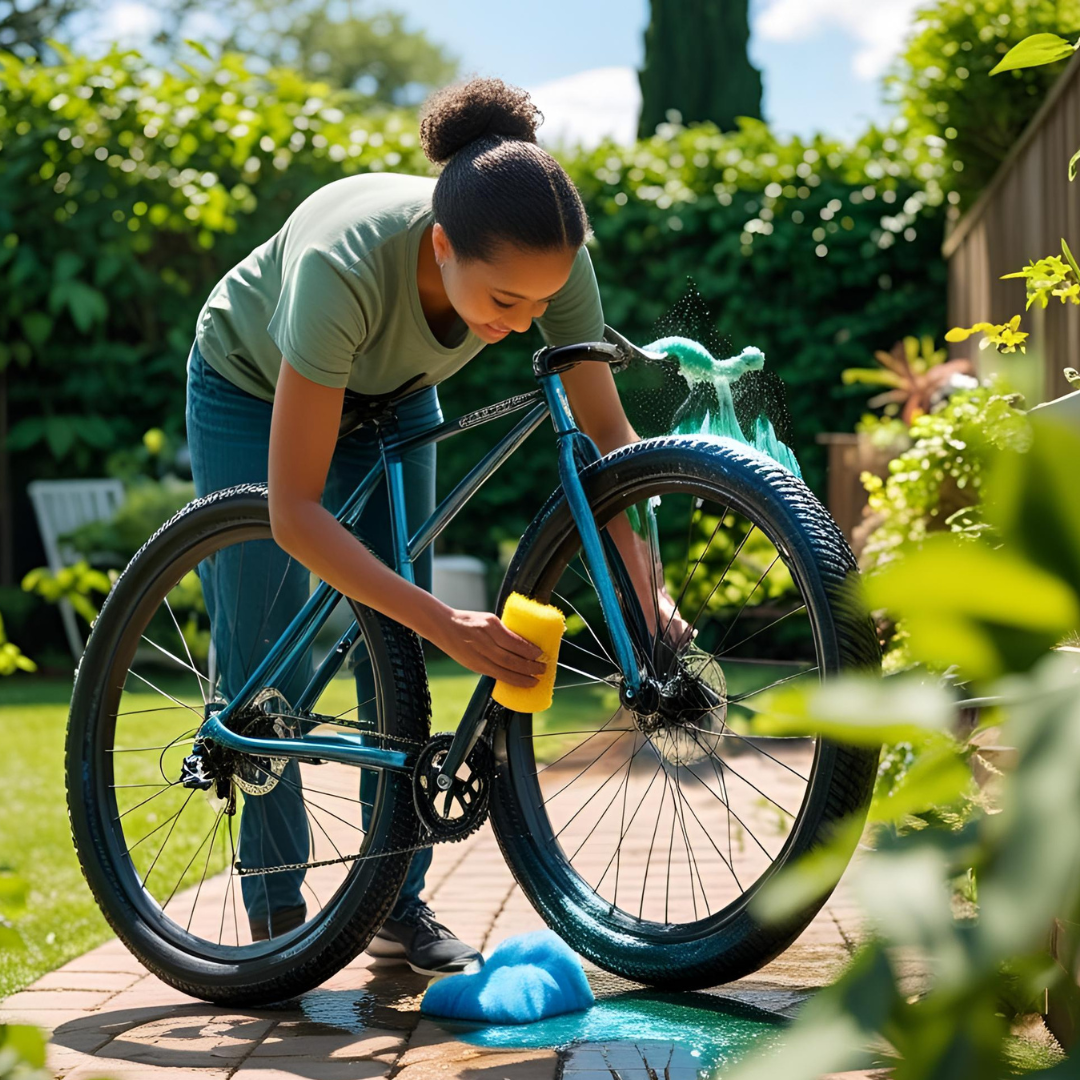自転車清掃中の画像