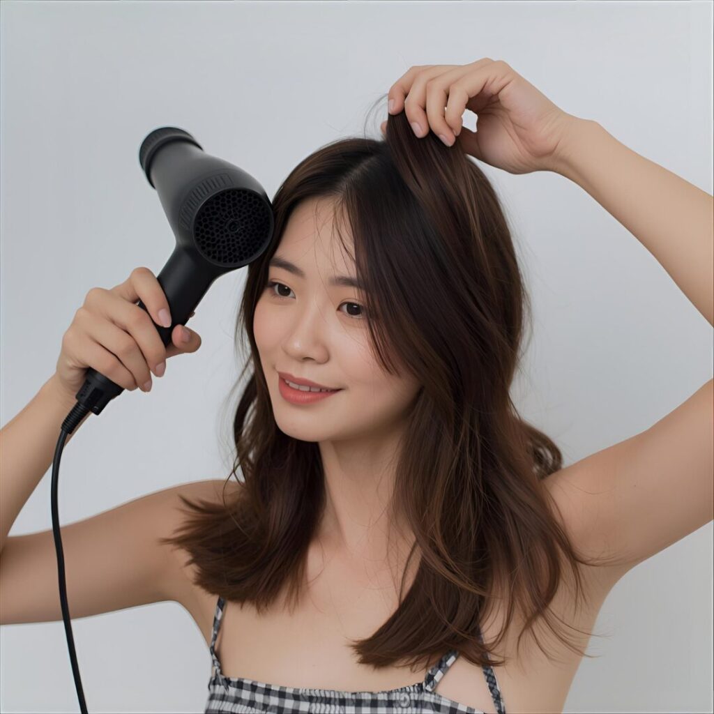 ドライヤー掃除中の画像