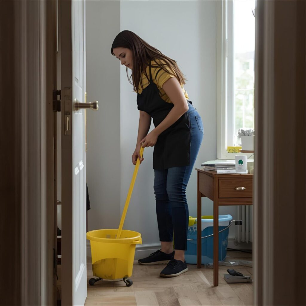 マンション清掃中の画像