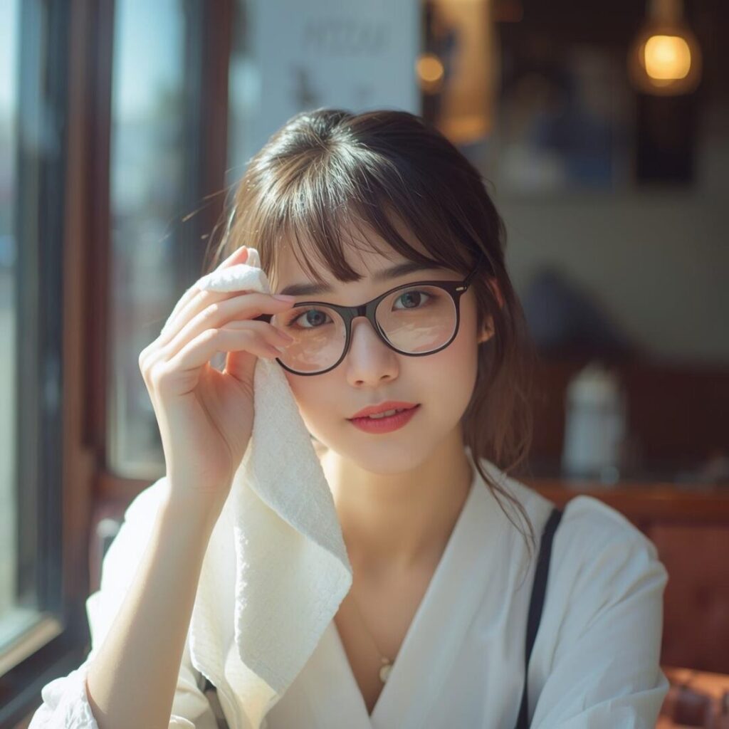 メガネ掃除の画像