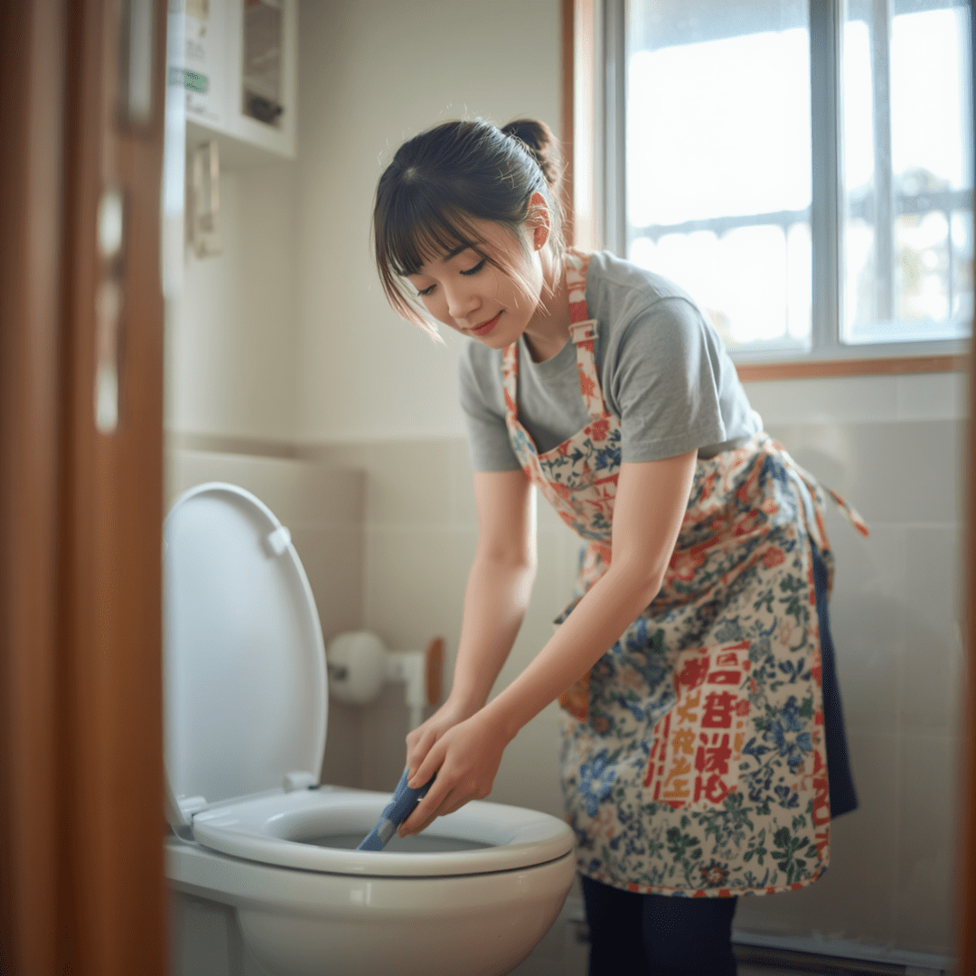 トイレ掃除の画像