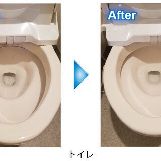 トイレ掃除前後の比較画像