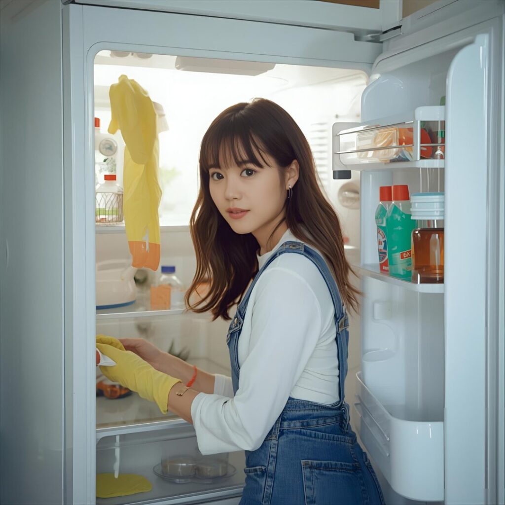 冷蔵庫下の掃除後の画像