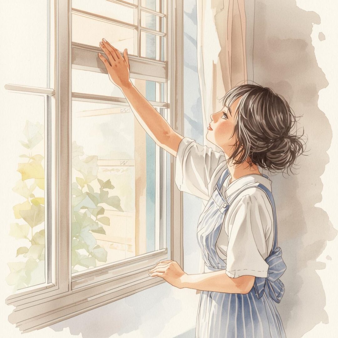 ズボラ掃除グッズを使っている女性画像