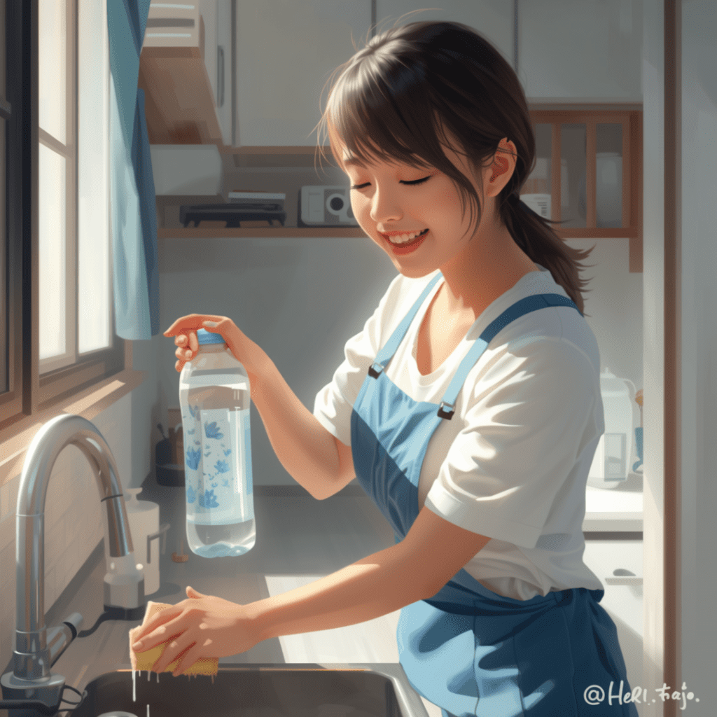 水筒掃除の画像