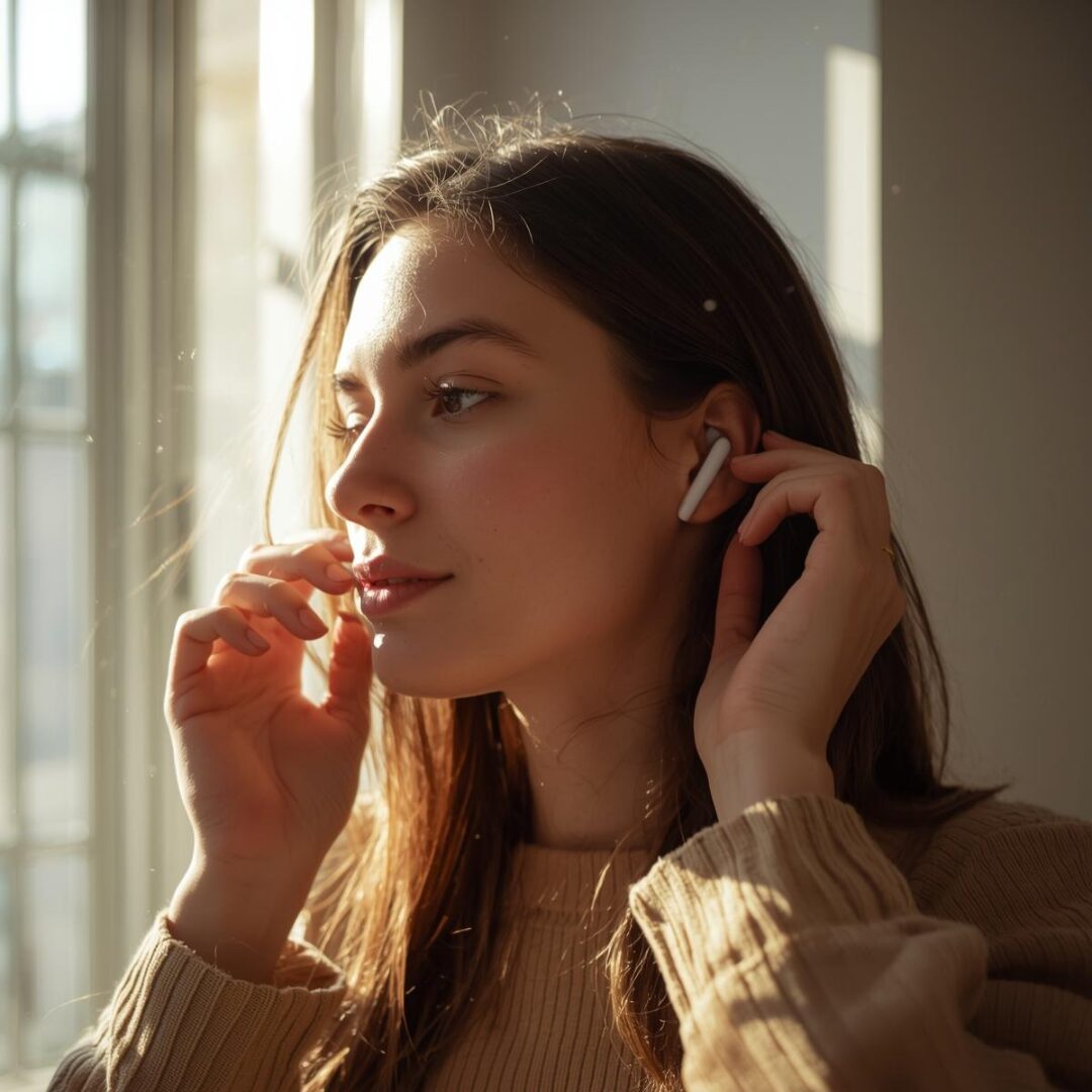 ワイヤレスイヤホン掃除の画像