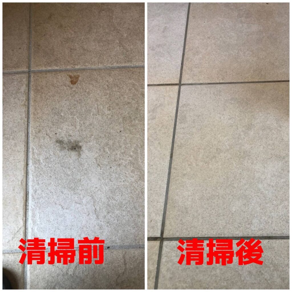 清掃前後の比較画像