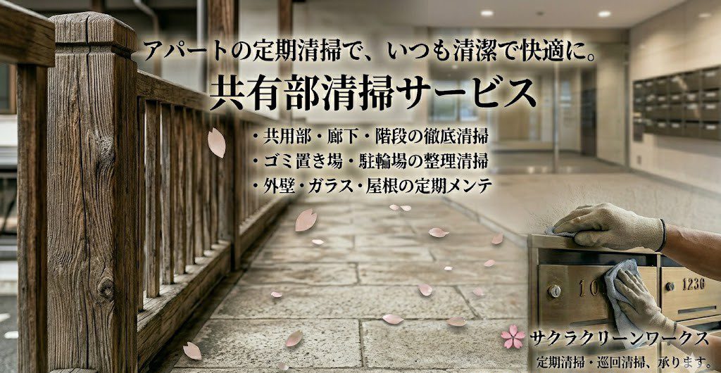 アパートの定期・巡回清掃の画像
