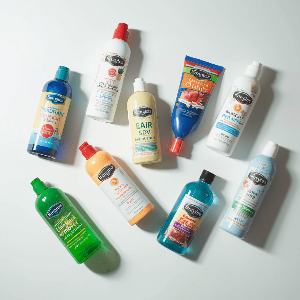 水垢落とし洗剤を使用中の画像