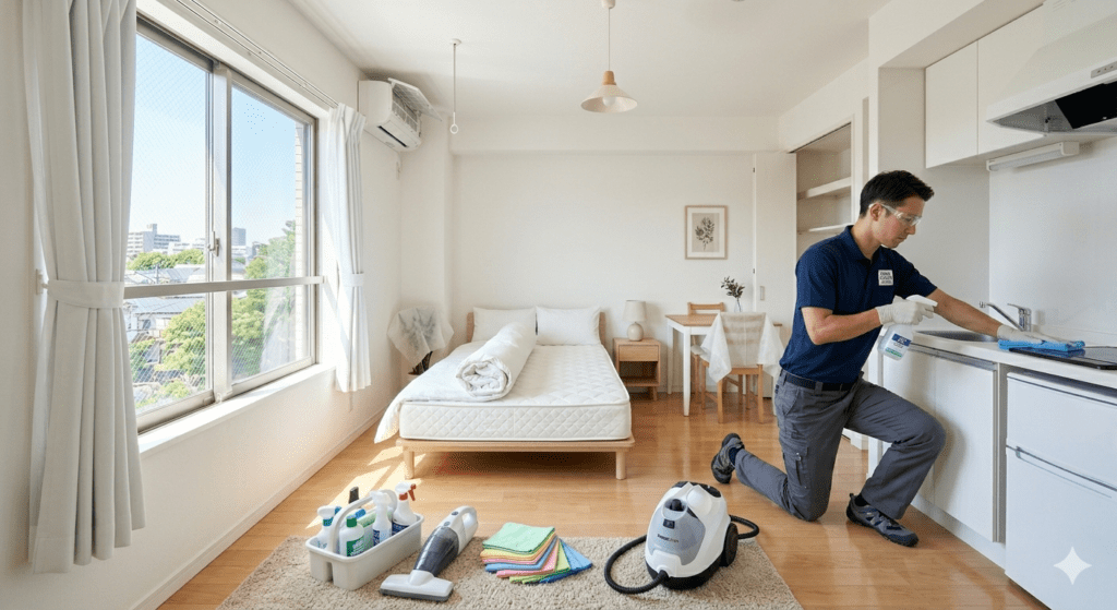 足立区空き室清掃プロの掃除画像