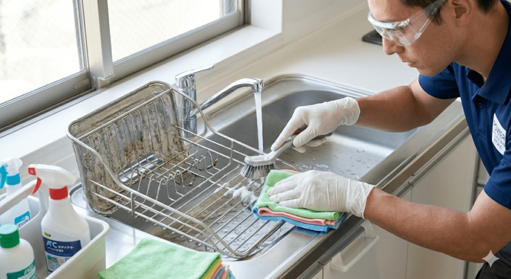 足立区ハウスクリーニングプロの水回り清掃画像