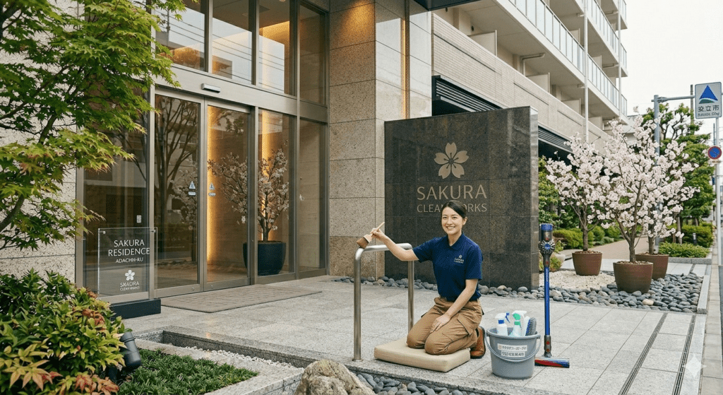 足立区周辺のアパート・マンション定期清掃・巡回清掃の画像