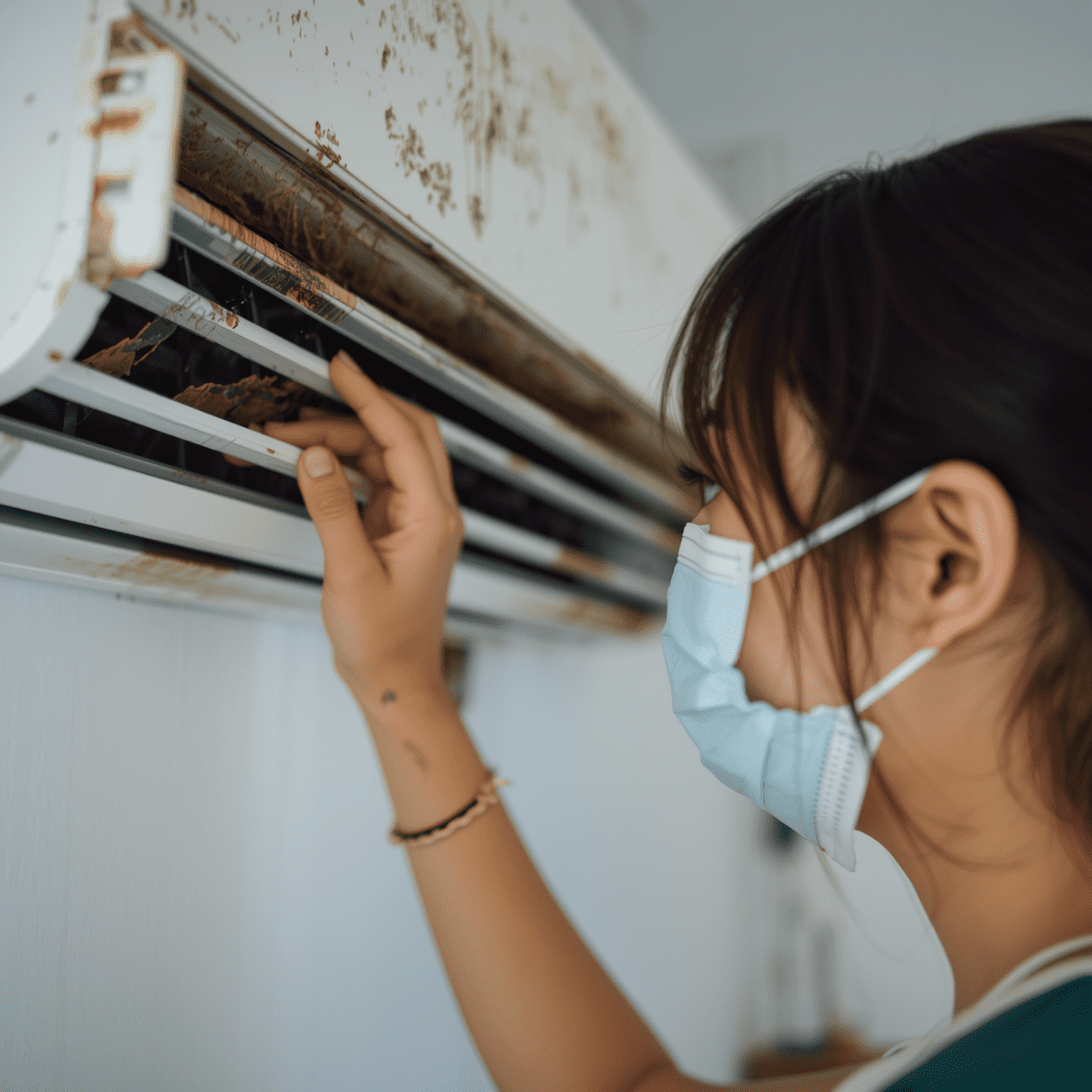 エアコンのカビ掃除の画像